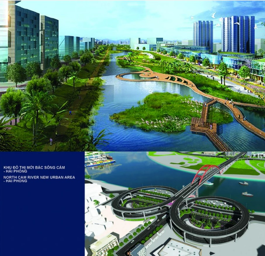 Cau hoang van thu ket noi trung tam thanh pho voi KDT Moi Bac Song Cam